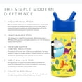 thumbnail image 7 of Simple Modern 10oz. Summit Kids Water Bottle Thermos with Straw Lid - Dishwasher Safe Vacuum Insulated Double Wall Tumbler Travel Cup 18/8 Stainless Steel -Sunshine Dino, 7 of 7