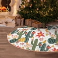 thumbnail image 5 of Haiem Summer Cactus With Blooming Pattern Christmas Tree Skirt Merry Christmas Party Christmas Tree Decoration,New Year Decorations-36", 5 of 6