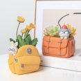 thumbnail image 3 of Boc Plant Pot Cartoon Schoolbag Shape Handmade Microlandscape Multi-Purpose Desk Mini Ornament Bright Color Small Resin Succulent Pot, 3 of 10