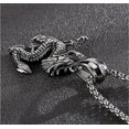 thumbnail image 3 of European and American Titanium Steel Chinese Dragon Pendant Personality Punk Necklace Retro Trendy Men s Stainless Steel Dragon Pendant, 3 of 5