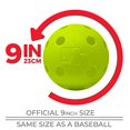 thumbnail image 4 of Franklin Sports Plastic Baseballs - Indestruct-A-Ball Plastic Batting Practice Baseballs - Plastic Training Balls - MLB Official Size - Yellow - 6 Pack, 4 of 8