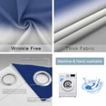thumbnail image 4 of Navy Blue Gray Ombre Blackout Curtains for Bedroom/Living Room, Thermal Insulated Kitchen Curtains, Modern Abstract Art Gradient Grommet Darkening Window Treatment Drapes 52"x63"x2, 4 of 8