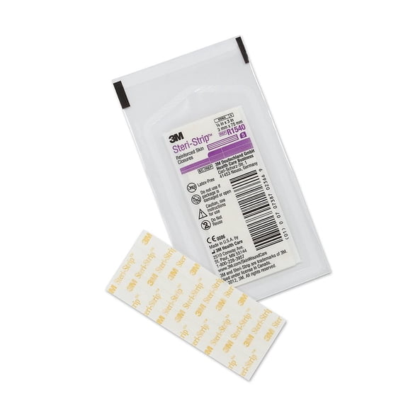 Steri-Strip Skin Closure Strip 1/8 X 3 Inch Nonwoven Material Reinforced Strip White, R1540 - BOX OF 250