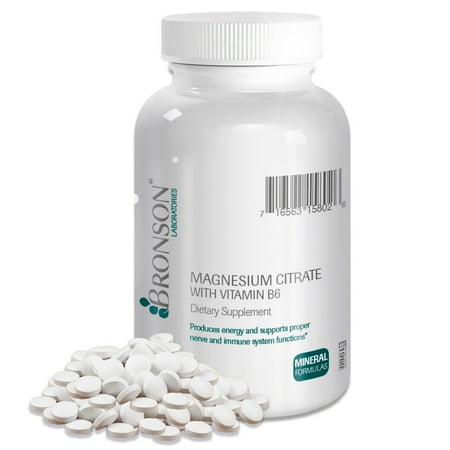 UPC 716563158026 product image for Bronson Magnesium Citrate with Vitamin B-6, 250 Tablets | upcitemdb.com