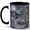 Black, variant on Moon Garden Fountain 11oz Ceramic Mug, Lavender Rose Night Art