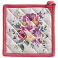 thumbnail image 1 of Rose Garden 100% Cotton Pot Holder with Loop Heat Resistant for BBQ | Cooking | Baking | Grilling | Microwave | Barbecue | Spring/Summer (8 Inch by 8 Inch)., 1 of 8