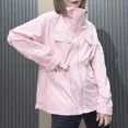 thumbnail image 5 of -Chaqueta cortavientos Vintage para mujer, abrigo estético de gran tamaño con cremallera, protector solar, moda coreana, Verano, 5 of 5