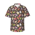 thumbnail image 2 of Goofa Milk Tea Hawaiian Shirt for Men, Unisex Summer Beach Casual Short Sleeve Button Down Shirts,Aloha Tropical Floral print shirt-, 2 of 9