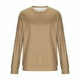 thumbnail image 5 of Stamzod Mens Casual Shirts Solid Color Long Sleeve Knitting Pullover Tops Plus Size Fall Winter Clothes for Men Khaki G M, 5 of 5