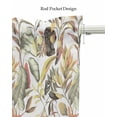 thumbnail image 5 of Tropical Palm Kitchen Valances for Windows Farmhouse Linen Window Valance Curtain for Living Room Window Treatment Summer Farmhouse Botanical Leaves Valance Rod Pocket Topper Drape, 60 x 18 Inch, 5 of 6