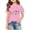 Pink, variant on GobdXE Girls Second Grade T-Shirt First Day of School Short Sleeve Casual Tee Color:Pink,Size:9-10 Years