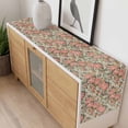 thumbnail image 4 of Pink Flowers Table Runner - 108 Inch Long, Kitchen Dining Table Runner Dresser Scarves, Romantic Botanical Floral Leaves Plants Farmhouse Decor for Coffee Tables Wedding Party Banquet, 4 of 8