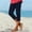 M10-Navy, variant on Ulitacool Women'S Pants High Waist Cropped Trousers Solid Color Button Front Ankle Length Slim Leg Slacks S Khaki