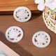 thumbnail image 4 of 3Pcs Natural Afghan White Jade Hollow Big Pendants Flat Round with Flower Charms 53x6.5mm, 4 of 7