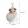 thumbnail image 3 of SPOORYYO Exquisite Cute Furry Doll Keychain Pendant, Soft Backpack Car Key Decoration with Metal Hook, Beautifully Packaged, 3 of 8
