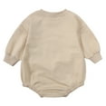 thumbnail image 2 of Emy Dola Infant Baby Boy Girls Oversized Romper Bubble Long Sleeve Sweathirt Onesie Newborn Coming Home Outfit Neutral Clothes, 2 of 8