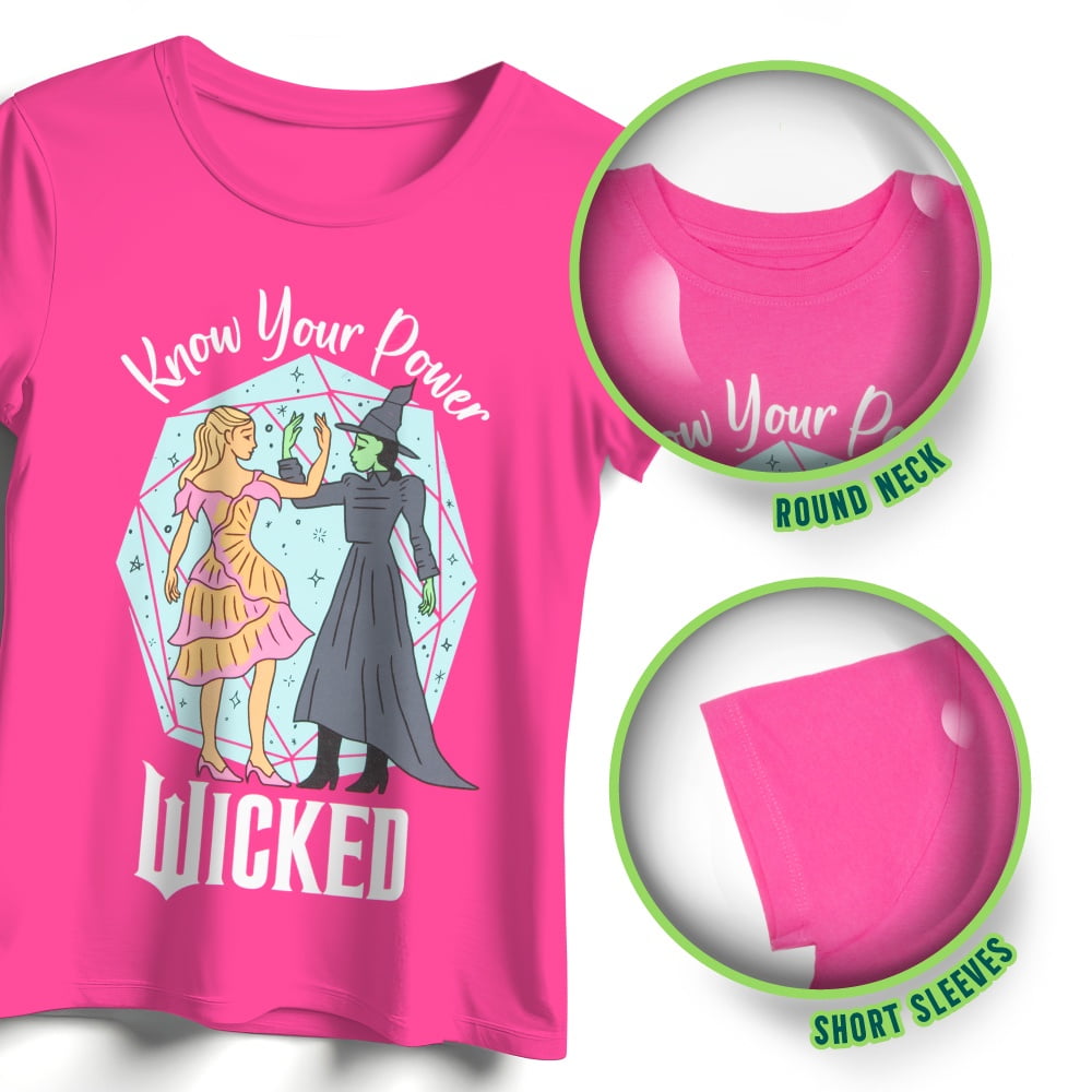 Wicked Girls Short Sleeve Graphic T-Shirt 2-Pack Bundle (Little Girls & Big Girls, Sizes 4-16)