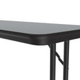 thumbnail image 3 of Correll Deluxe High-Pressure Folding Seminar Table with Off-Set Leg 18x72" RECTANGULAR, GRAY GRANITE, BLACK, 3 of 8