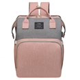thumbnail image 1 of Lankey, mochila para pañales de bebé, bolsas de pañales impermeables de viaje de gran capacidad, bolsa de lactancia para bebé, bolsillos aislados con estampado sólido Lankey Bolsas de pañales, 1 of 7