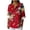 Red, variant on Womens Patriotic Linen Shirts Long Sleeve Button Down Floral Shirt Tops Loose Holiday July 9th Outfits Watermelon Red, 3XL