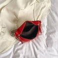 thumbnail image 2 of AMERTEER Sac de Poitrine pour Femmes Bandoulière Réglable Couleur Unie Sac à Main pour Filles (Rouge), 2 of 10