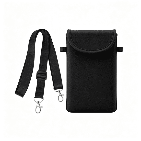 GASTROPOD Cell Phone Pouch with Strap,Phone Pouch Lanyard with Adjustable Neck Strap,Durable Neoprene&Metal Construction for Secure Carrying(Black)