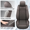 thumbnail image 5 of Ram Seat Covers Full Set,  Ram 1500 Seat Cover Compatible with 2002-2025  RAM 1500 2500 3500 Crew Quad Cab with Curved Bench, Coffee, 5 of 6