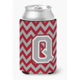 thumbnail image 1 of Letter Q Chevron Crimson & Grey Can or Bottle Hugger, 1 of 1
