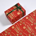 thumbnail image 2 of 6 Sheets Christmas Wrapping Paper,Classic Red Santa, Snowman,Snowflake,Reindeer Theme Gift Wrap,20"x27" Holiday Wrapping Paper Christmas Decorations, 2 of 7