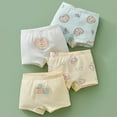 thumbnail image 2 of Likimi Toddler Girls Briefs Comfortable Cartoon Print Soft Casual Elastic Waistband Underwear Shorts 4Pcs Sky Blue Size 13-14 Years, 2 of 3