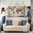 thumbnail image 5 of Elephant Stock Our Adventures World Push Pin Map I Wall Art - Map Canvas Art - 39" x 26", 5 of 7