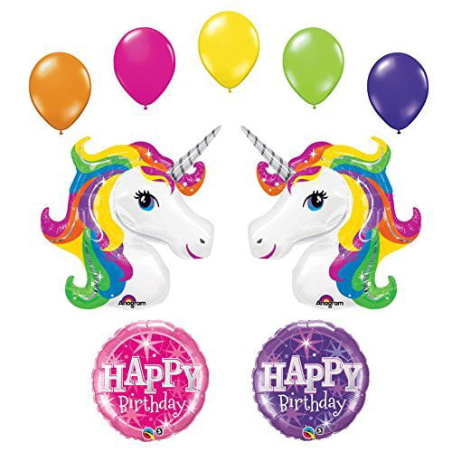 Unicorn Eyelashes 5 PC Holographic Foil Balloon Bouquet~Party Supplies~New~ 
