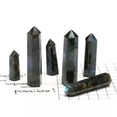thumbnail image 5 of HOOUN Natural Labradorite Quartz Obelisk Crystal Column Wand Point Tower Healing Stone-1PC (Random Pick)-6-7cm, 5 of 9