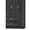 thumbnail image 6 of Better Home Products Symphony Wardrobe Armoire Closet with Two Drawers in Gray, 6 of 6