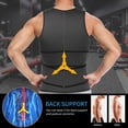 thumbnail image 4 of SHAPERIN Men Neoprene Sauna Zipper Waist Trainer Vest Tank Top Trimmer Body Shaper with Two Belt, 4 of 6
