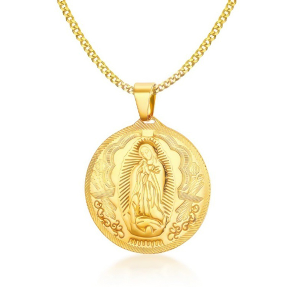 gold pendant virgin mary