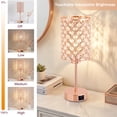 thumbnail image 5 of NATYSWAN Touch Crystal Table Lamp, 3-Way Dimmable Nightstand Lamp with USB Ports,Modern Bedside Lamp for Bedroom, Living Room, 5 of 8