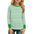 thumbnail image 2 of Swuxness Boys Long Sleeve Round-Neck Blouses Casual Shirts Stripe Printed Fashion Top for Kids, 2 of 5