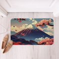 thumbnail image 1 of Homewish Japanese Bathroom Non-Slip Rug Mat-Latex Backing,Snow Mountain Pink Flowers Tree Door Mat Fleece Water Absorbent,Natural Scenery Floral Butterfly Bath Mat for Bathroom Tub,16"x24", 1 of 4