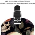 thumbnail image 4 of Square 2Pack PU Leather Skull Cruise Luggage Tag with Privacy Cover and Name ID Tag for Travel Handbags Backpacks Luggage Tags, 4 of 6