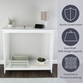 thumbnail image 2 of Lavish Home 2-Tier Console Table - 39x11.8in Narrow Entryway Table (White), 2 of 6