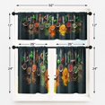 thumbnail image 2 of Spices and Herbs Kitchen Curtains Farmhouse Window Curtains Valance and Tier Set of 3, Vintage Short Tier Curtain for Bathroom, Small Cafe Curtains for Kitchen Decor 54" x 24", 2 of 6