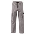 thumbnail image 3 of Boys Cargo Pants Solid Color Trousers with Straight Front Pockets Everyday Play Casual Toddler Kids Casual Pants Size 11-12Y, 3 of 8