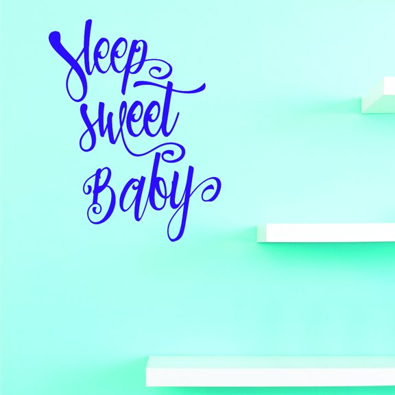 Custom Wall Decal Vinyl : Sleep Sweet Baby Home Decor Picture Art 20 X 40 Inches
