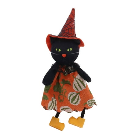 

Momine 1PCS Halloween Pumpkin Witch Doll Witch Doll Horror Doll Pendant Cat Bat Horror Doll Pendant