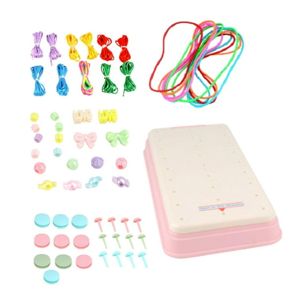 Pulseras de cuerdas para hacer pulseras, juguetes para niñas, material trenzado, manualidades, juguetes para rosa
