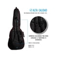 thumbnail image 4 of PAQUETE Estuche para guitarra eléctrica Funda para guitarra Gig bag, guitar case para trasporte y protección, color negro bordes rojos + Tahali strap correa Kidam USA, 4 of 4