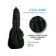 thumbnail image 4 of PAQUETE Estuche para guitarra eléctrica Funda para guitarra Gig bag, guitar case para trasporte y protección, color negro bordes rojos + Tahali strap correa Kidam LISO ROJO, 4 of 4