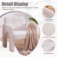 thumbnail image 5 of S-HOME Modern Minimalist Casual Single Armchair Living Room, Bedroom, Office Area Chair Padded Armchair Nordic Style Casual Seating, Beige, 5 of 18