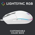 thumbnail image 3 of Mouse para Juegos Reacondicionado Logitech G203 Lightsync RGB 8k DPI Blanco, 3 of 8